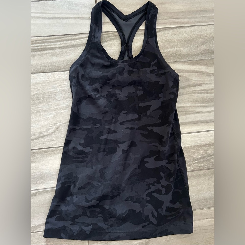 Lululemon Black Camo Tank Top